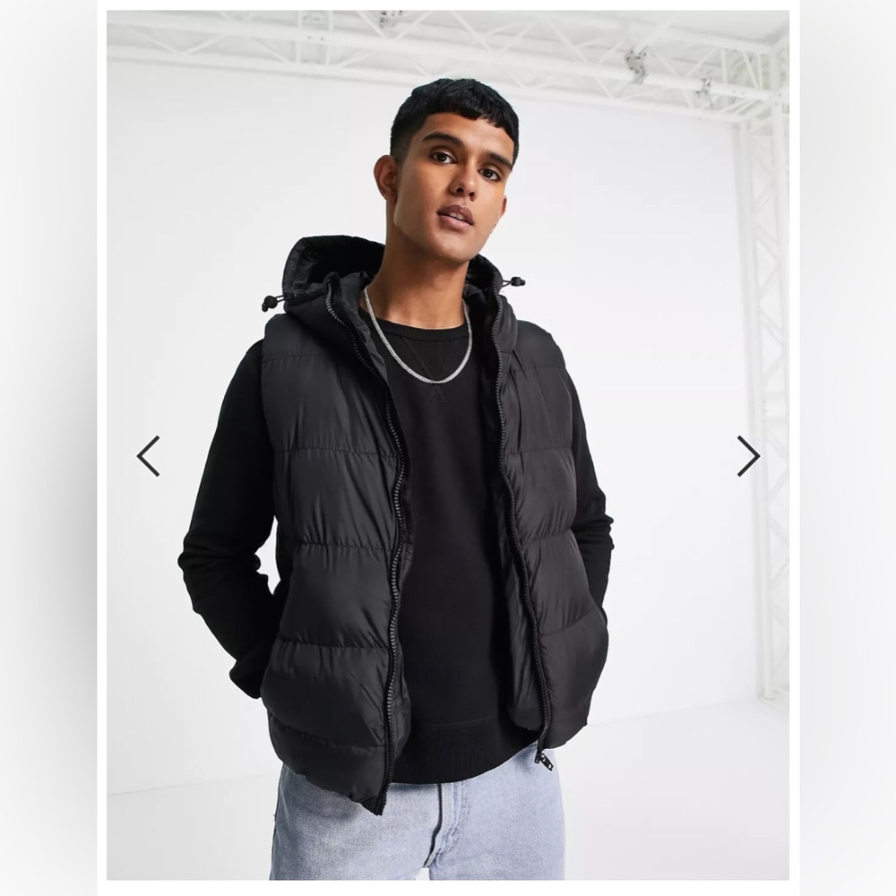 NWT French Connection FCUK Hooded Nylon Puffer Vest